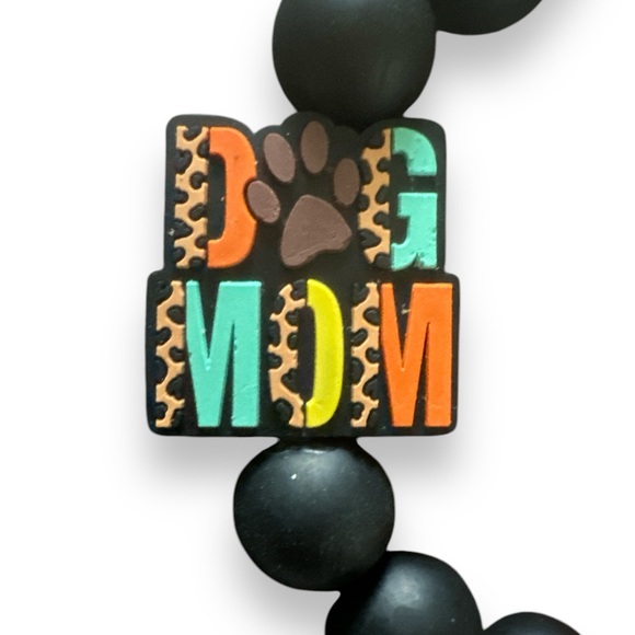 Dog Mom Multicolor Silicone Wristlet - Picture 2 of 2